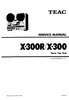 Thumbnail Teac X-300 & X-300-R reel tape recorder Service Manual Thumbnail Teac X-300 & X-300-R reel tape recorder Service Manual