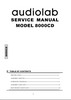 Thumbnail Audiolab 8000CD   Original Service Manual in PDF