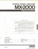 Thumbnail Yamaha MX-2000 Power Amplifier , Original Service Manual