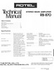 Thumbnail Rotel RB-870 Power Amplifier  Service - Technical Manual