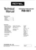 Thumbnail Rotel RB-951 Power Amplifier  Service - Technical Manual