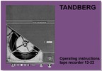Thumbnail Tandberg Model-13 reel to reel , Owner Manual , User Guide