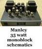 Thumbnail Manley 35 w tube mono power amplifier schematic for service