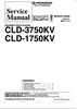 Thumbnail Pioneer CLD-1750-KV , 3750-KV  Laser Disc , Service Manual 