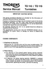 Thumbnail Thorens TD-110 , TD-115  Turntable , Service Manual