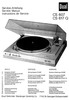 Thumbnail Dual CS-607 Turntable Service Manual