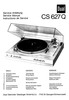 Thumbnail Dual CS-627-Q Turntable Service Manual