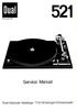 Thumbnail Dual 521 Turntable Service Manual Thumbnail Dual 521 Turntable Service Manual