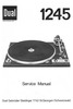 Thumbnail Dual 1245 Turntable Service Manual Thumbnail Dual 1245 Turntable Service Manual
