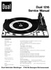 Thumbnail Dual 1216 Turntable Service Manual Thumbnail Dual 1216 Turntable Service Manual