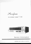 Thumbnail Accuphase T-101 Tuner Service Manual Thumbnail Accuphase T-101 Tuner Service Manual