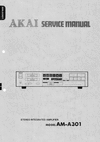 Thumbnail Akai AM-A301  , Amplifier , Original Service Manual
