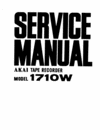 Thumbnail Akai 1710-W reel to reel tape recorder Service Manual Thumbnail Akai 1710-W reel to reel tape recorder Service Manual