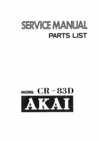 Thumbnail Akai CR-83-D , 8 track tape recorder Service Manual Thumbnail Akai CR-83-D , 8 track tape recorder Service Manual