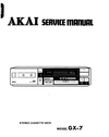 Thumbnail Akai GX-7 cassette deck , Service Repair Manual