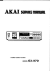 Thumbnail Akai GX-R-70  cassette deck ,  Service Repair Manual