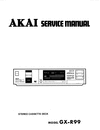 Thumbnail Akai GX-R99 cassette deck , Service Repair Manual