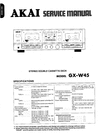 Thumbnail Akai GX-W45 cassette deck , Service Repair Manual