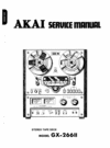 Thumbnail Akai GX-266 mk2 reel to reel tape recorder Service Manual
