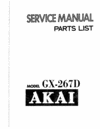 Thumbnail Akai GX-267-D  reel to reel tape recorder Service Manual