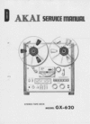 Thumbnail Akai GX-620 reel tape recorder Service Manual Thumbnail Akai GX-620 reel tape recorder Service Manual