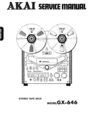 Thumbnail Akai GX-646 reel tape recorder Service Manual Thumbnail Akai GX-646 reel tape recorder Service Manual