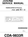 Thumbnail Alpine CDA-9833-R Service Manual Thumbnail Alpine CDA-9833-R Service Manual
