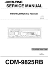 Thumbnail Alpine CDM-9825-RB Service Manual