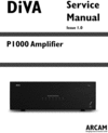 Thumbnail Arcam Diva P-1000 power amplifier  Original Service Manual