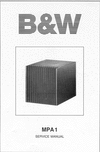 Thumbnail B&W MPA-1 Bowers & Wilkins , Service Manual