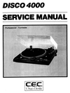 Thumbnail CEC 4000 Disco , professional turntable , Service Manual