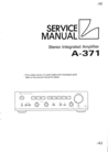 Thumbnail Luxman A-371 amplifier , Service-Repair Manual