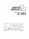 Thumbnail Luxman  A-383 amplifier , Service-Repair Manual