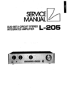 Thumbnail Luxman  L-205 amplifier , Service-Repair Manual