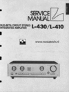 Thumbnail Luxman  L-410 , L-430 amplifiers , Service-Repair Manual