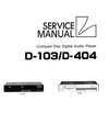 Thumbnail Luxman D-103 / D-404 CD Player , Original Service Manual