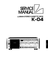 Thumbnail Luxman K-04 Cassette Deck , Original Service Manual Thumbnail Luxman K-04 Cassette Deck , Original Service Manual