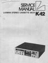 Thumbnail Luxman K-12 Cassette Deck , Original Service Manual Thumbnail Luxman K-12 Cassette Deck , Original Service Manual
