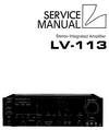 Thumbnail Luxman LV-113 , Service Manual Thumbnail Luxman LV-113 , Service Manual