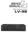 Thumbnail Luxman LV-92 , Service Manual Thumbnail Luxman LV-92 , Service Manual