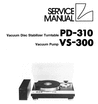 Thumbnail Luxman PD-310 Turntable & VS-300 Vacuum   , Service Manual