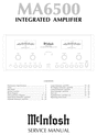 Thumbnail McIntosh MA-6500 , Original Service Manual