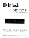 Thumbnail McIntosh MC-502 , Original Service Manual