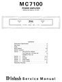 Thumbnail McIntosh McIntosh MC-7100 , Origin , Original Service Manual