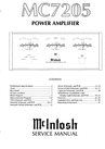 Thumbnail McIntosh MC-7205 , Original Service Manual