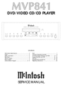 Thumbnail McIntosh MVP-841 , Original Service Manual