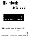 Thumbnail McIntosh MX-114 , Original Service Manual