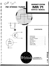 Thumbnail McIntosh MR-71 tuner , Original Service Manual