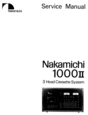 Thumbnail Nakamichi 1000 mkII mk2 Original Service Manual Thumbnail Nakamichi 1000 mkII mk2 Original Service Manual