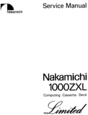 Thumbnail Nakamichi 1000 ZXL Limited Original Service Manual Thumbnail Nakamichi 1000 ZXL Limited Original Service Manual
